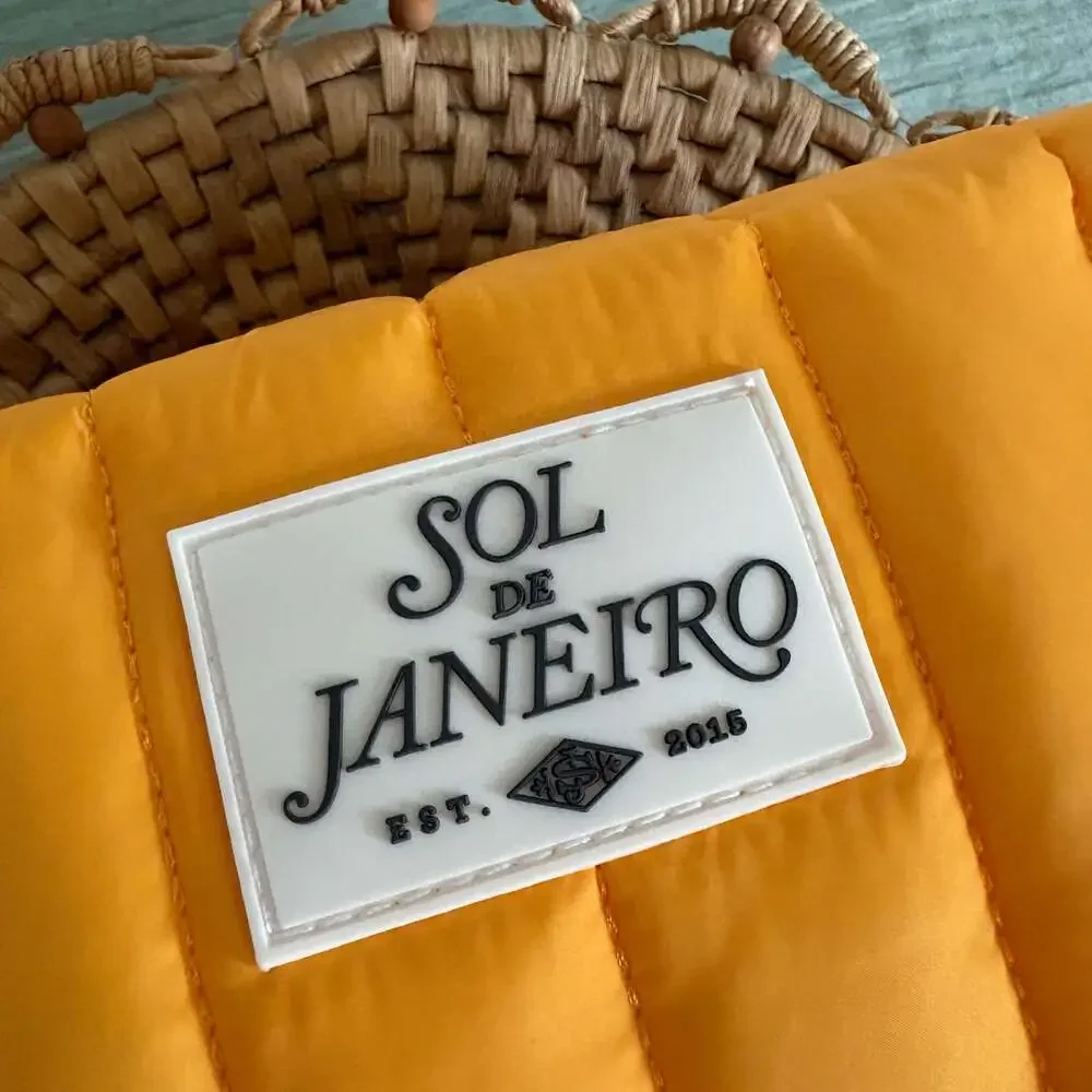 Sol de Janeiro Quilted Yellow Cosmetic Makeup Travel Bag